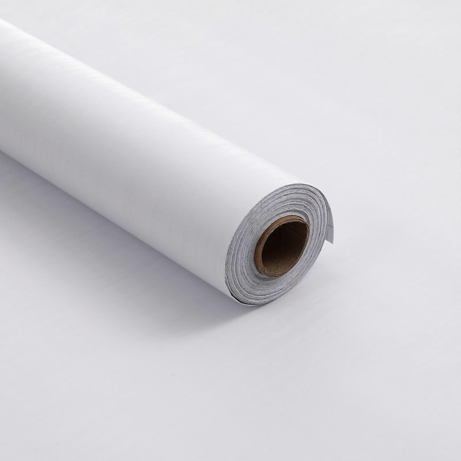 Peel and Stick Wallpaper for Decoration Simple and Stylish White PVC Matte Finish Easy to Apply and Remove