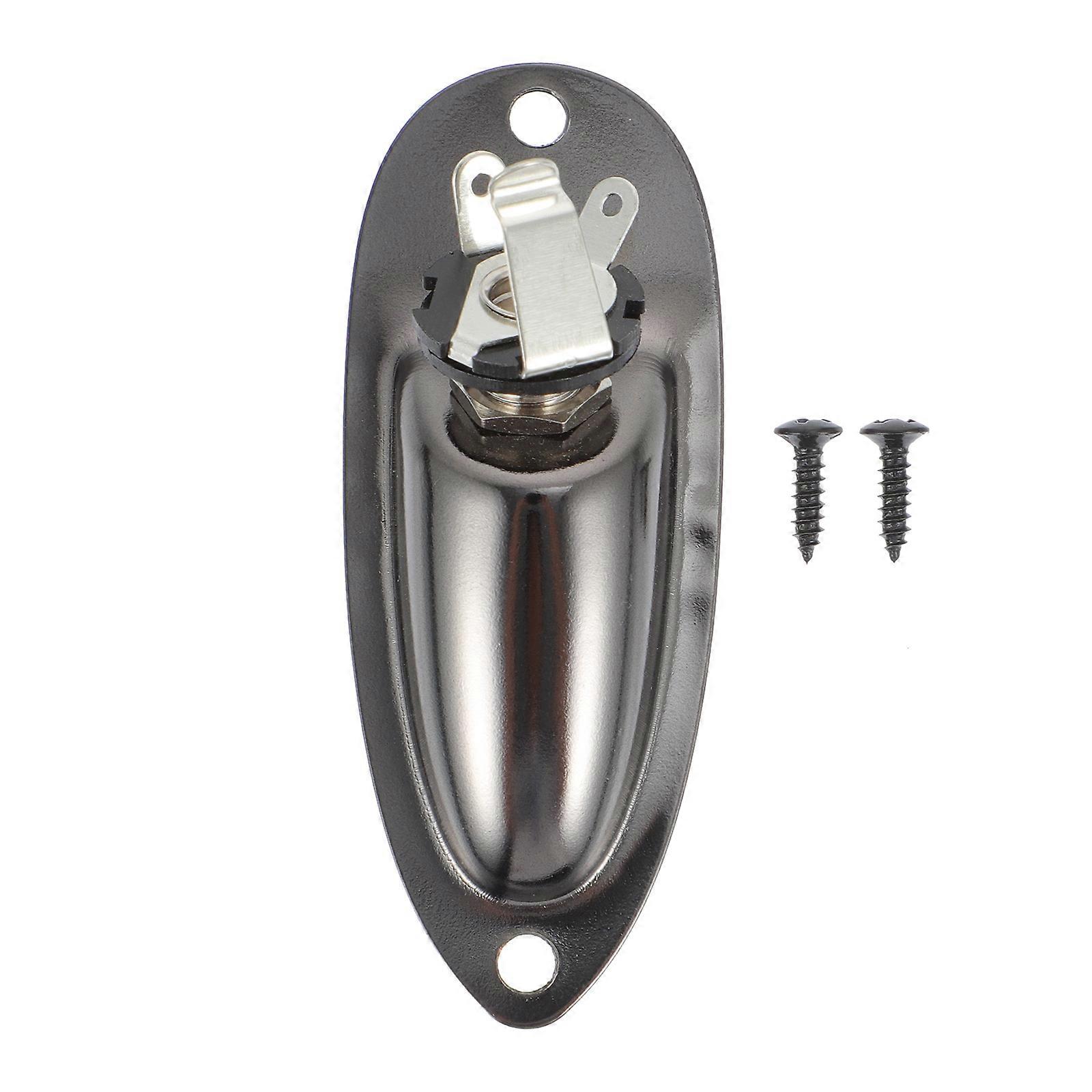 Jack Plate Input Jack Socket Steel Material Music Performance Accessory For Guitarists 1Set