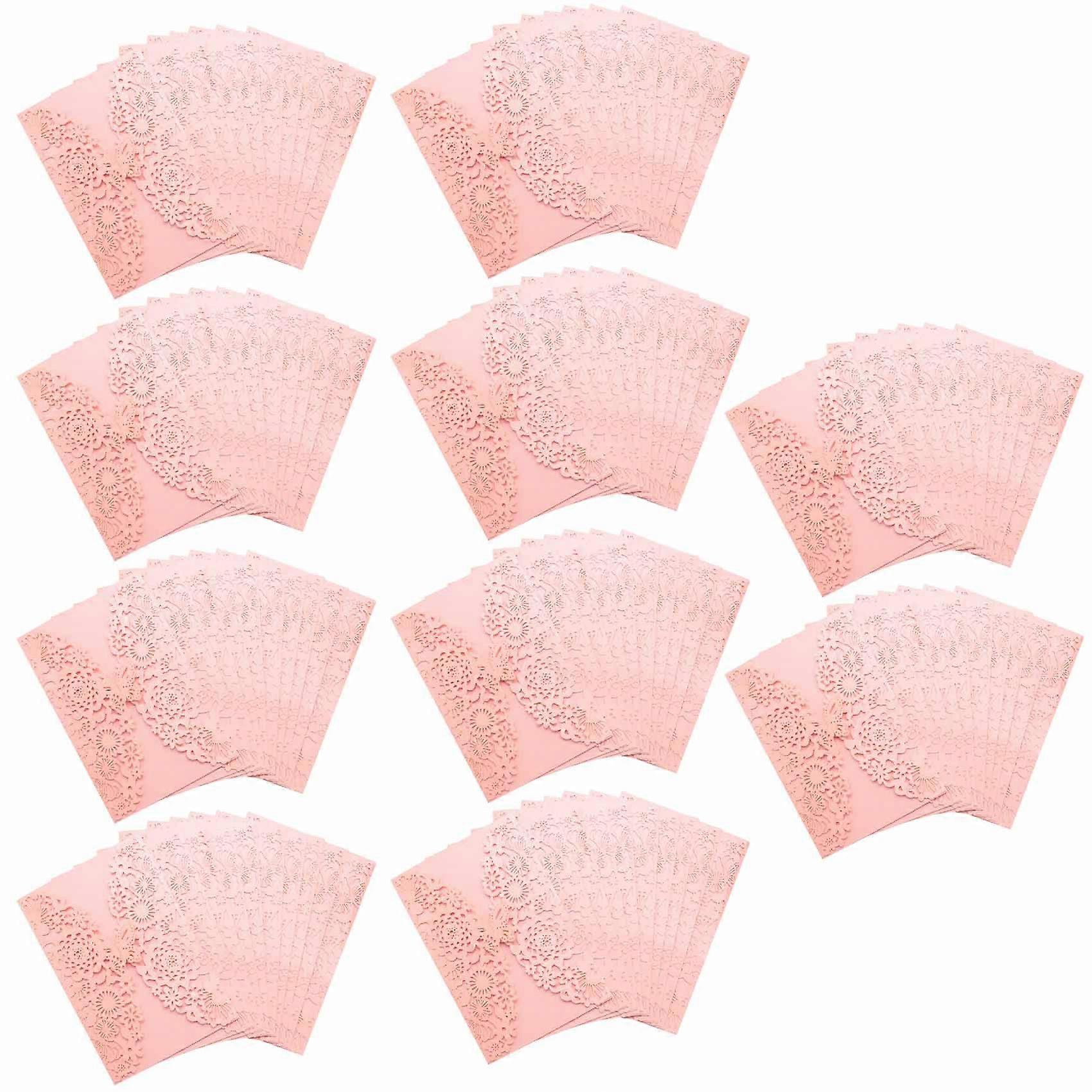 10Pcs/Set Delicate Carved Butterflies Romantic Wedding Party Invitation Card Envelope Invitations fo