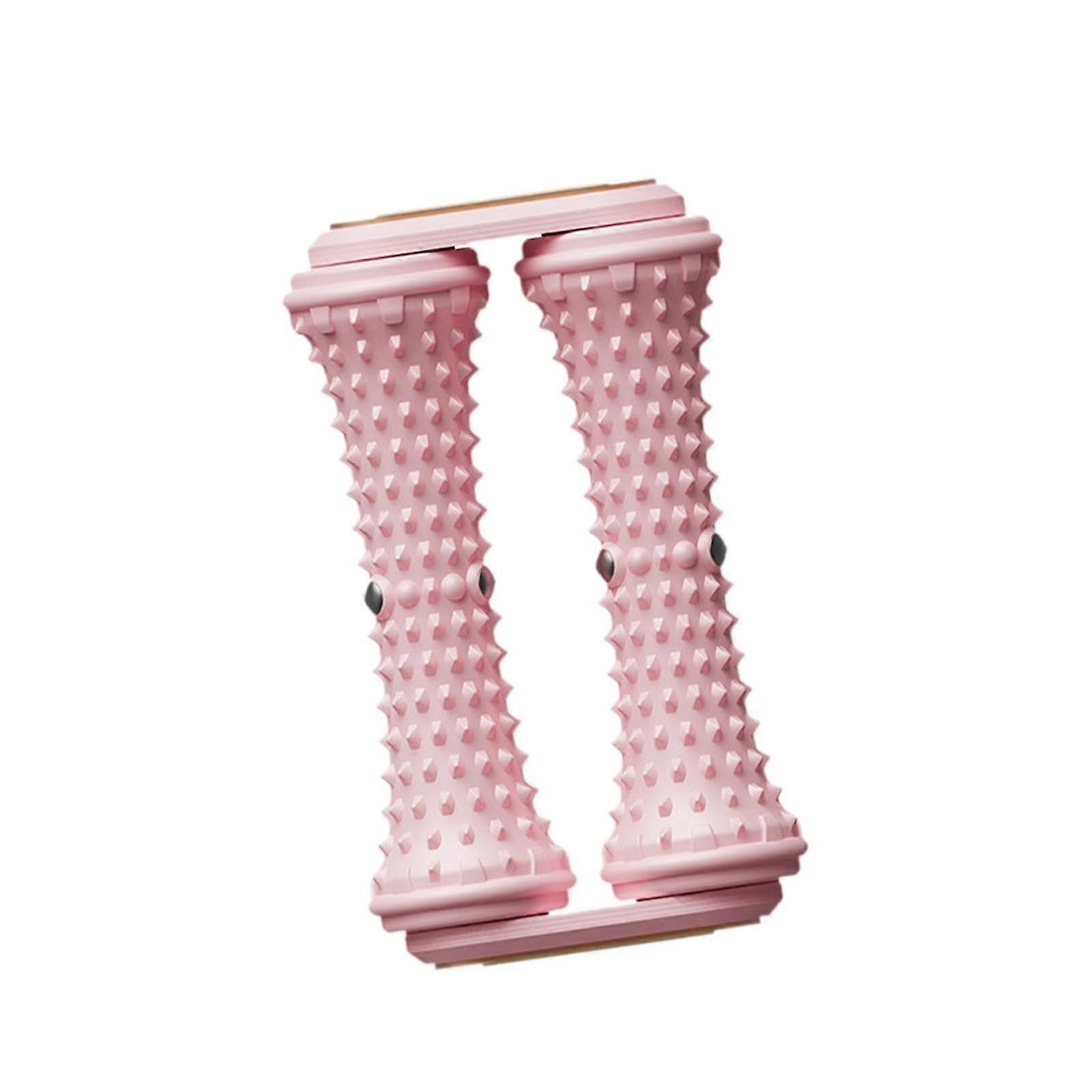 Foot Massage Device with Manual Operation and Rolling Mechanism, Pink Color, Compact Size for Relaxation and Pain Relief