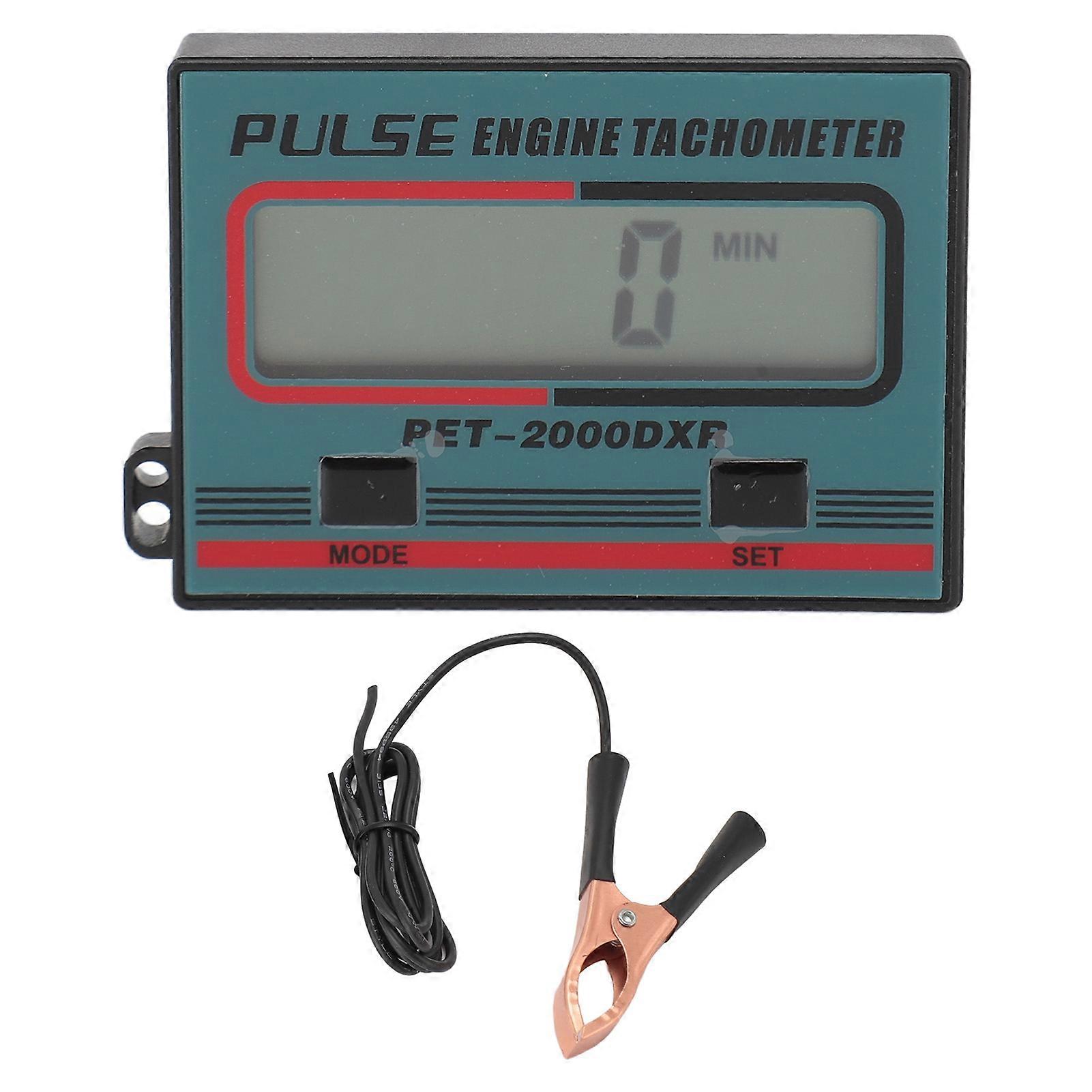 Pulse Engine Tachometer Small Handheld Digital Induction LCD Display for Lawnmower Chain Saw