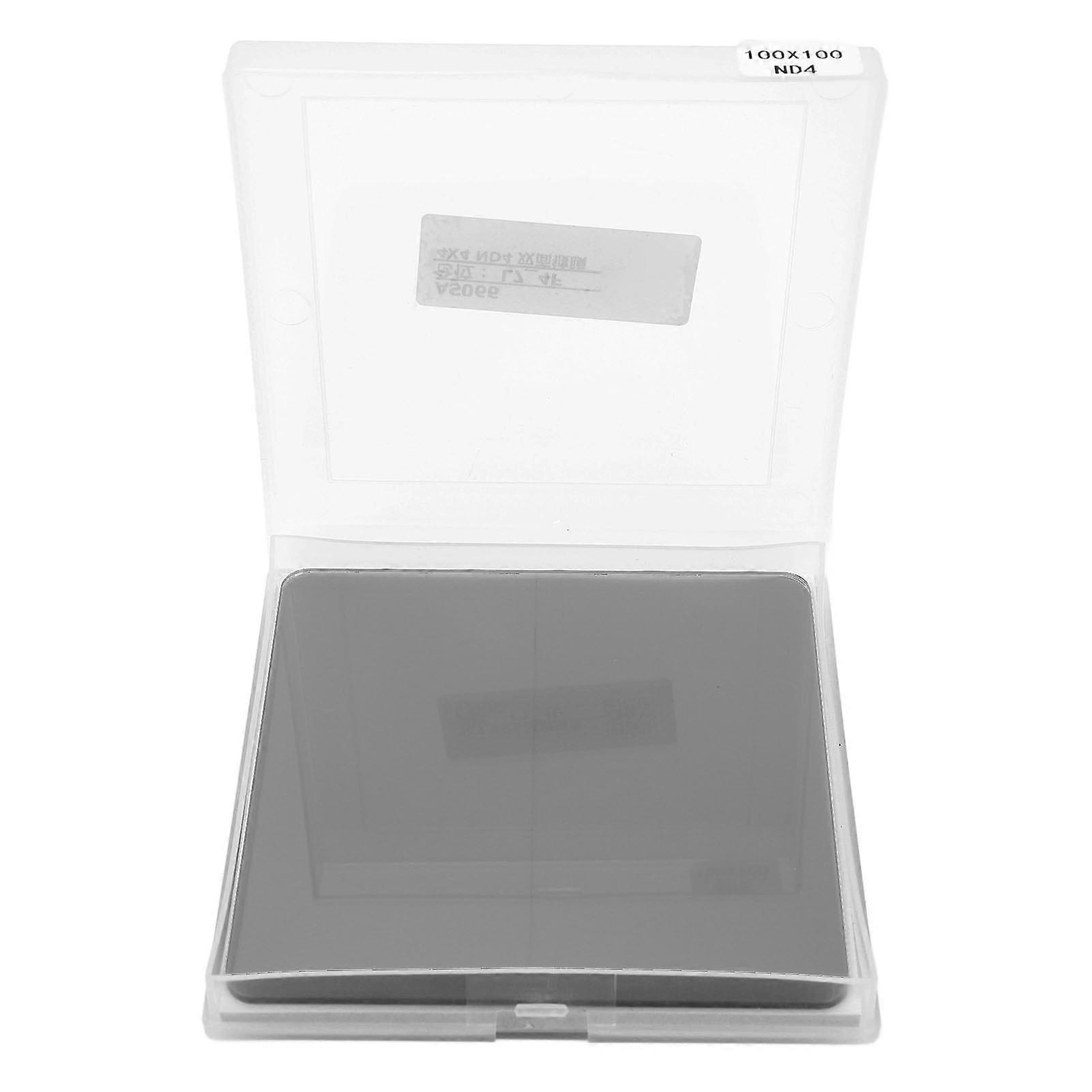 100x100mm Square ND Filter Multi Layer Coating Neutral Density Filter for Photography 2mm Thickness ND4