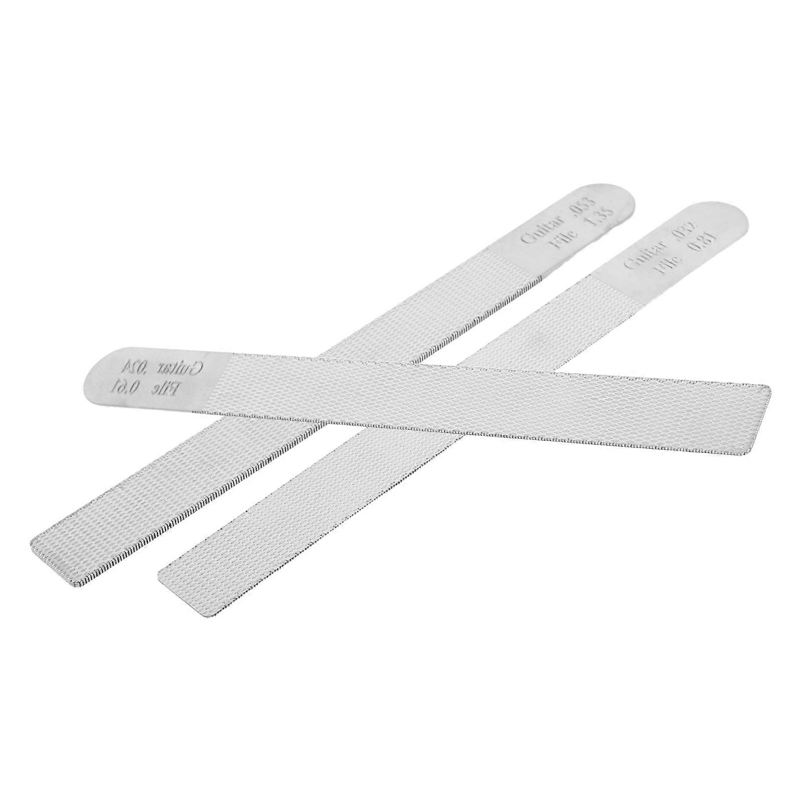 Guitar Nut Slotting File Set for Studio Use and Live Performance Luthiers Guitarists 12.50X0.80X0.14CM Metal Durable Construction 3Pcs