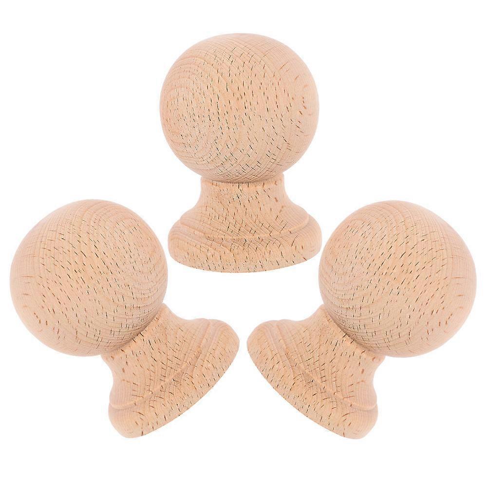 Solid Hardwood Unpainted Finials with Handcarved Detail – Decorative DIY Wood Finials for Bed Posts, Staircases, Curtain Rods, and Crafts – Natural