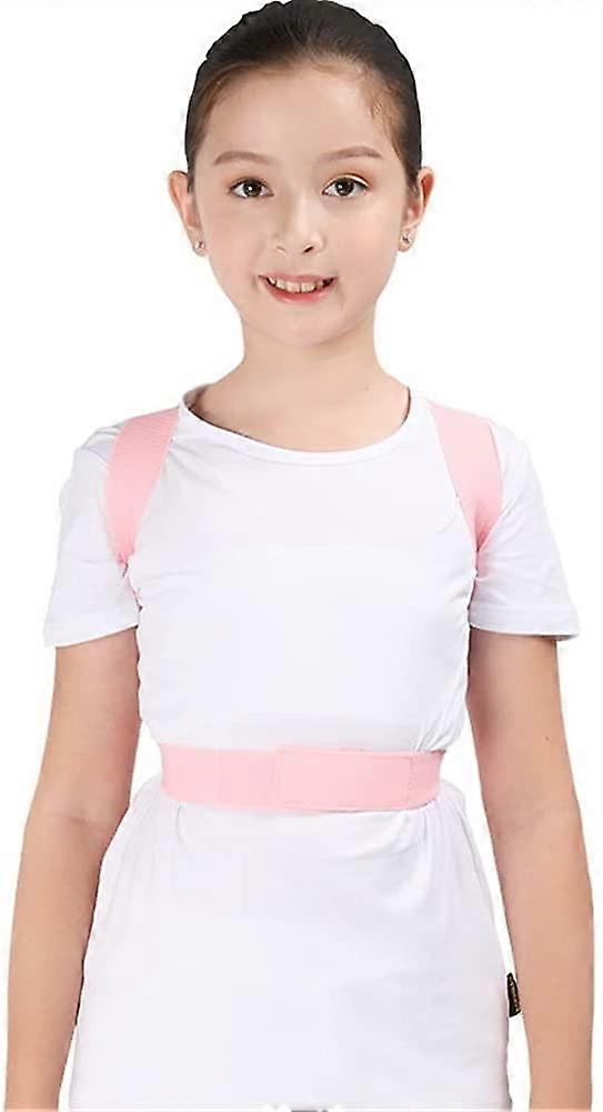 Posture Corrector Back Support, Posture Correction, Adjustable Back Support for Children, PinkS Pink S