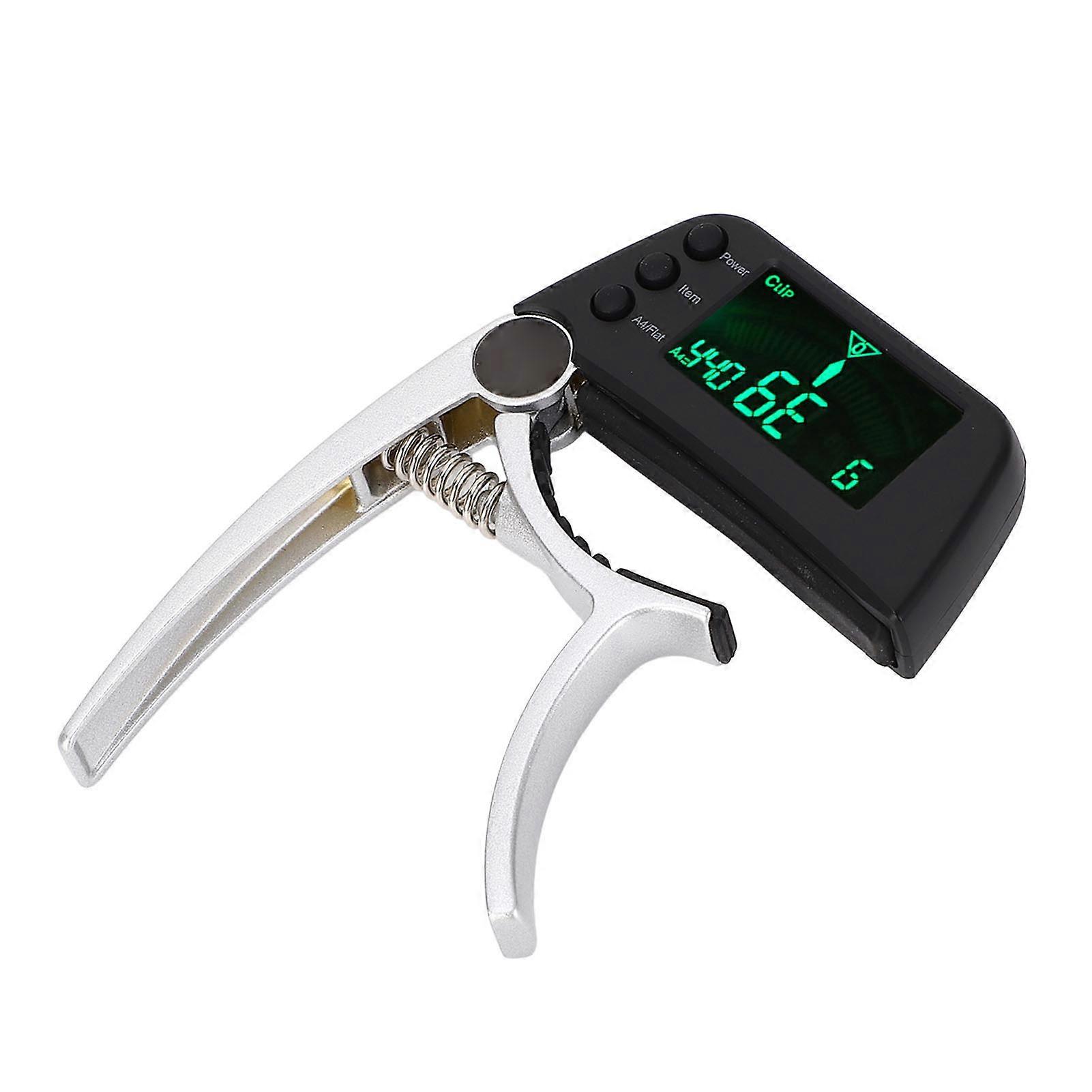 2 in 1 Guitar Capo Tuner LCD Display Digital Tuning Capo for Acoustic Electric Classical Guitars Ukulele