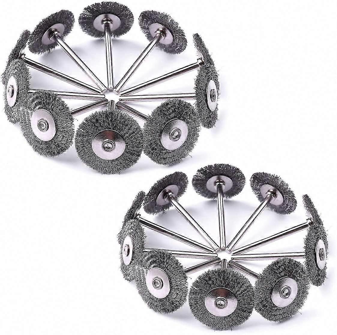 20pcs 22mm Mini Cup Wire Brush for Die Grinder Rotary Tools