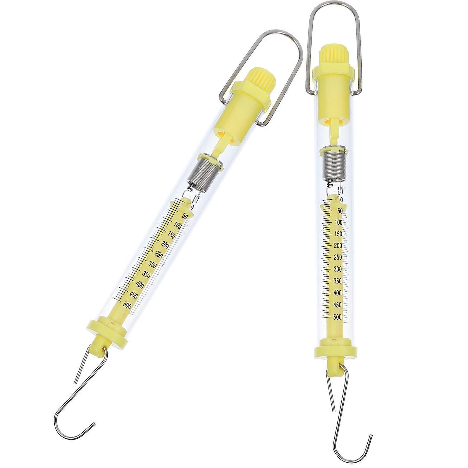 Portable Mechanical Scale for Class with Hanging Hook Premium Plastic Red Color 2pcs 100g to 500g