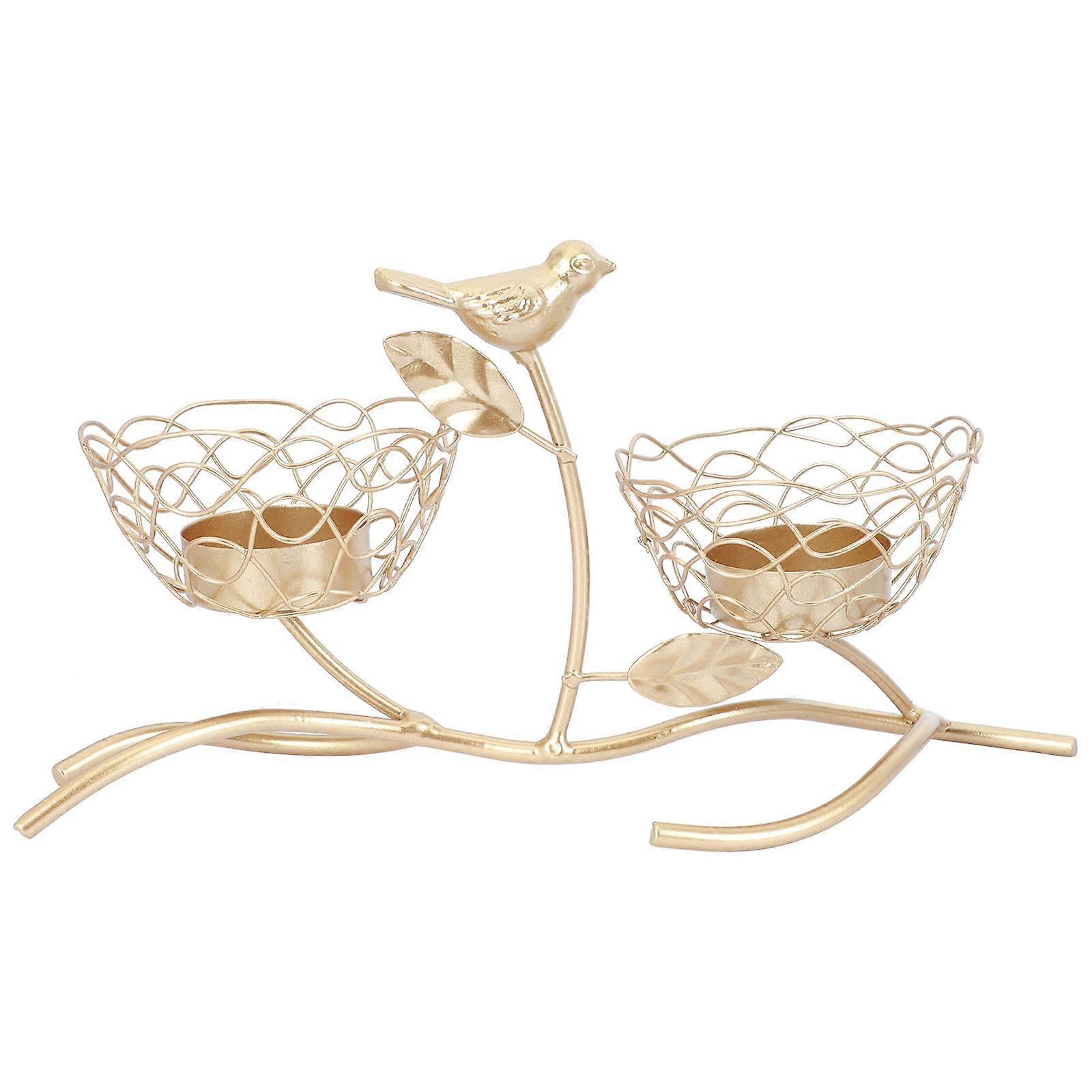 Candlestick Decorative Bird Shape Nordic Style Iron Candle Holder For Party Wedding 24x12.5cm 1Pcs