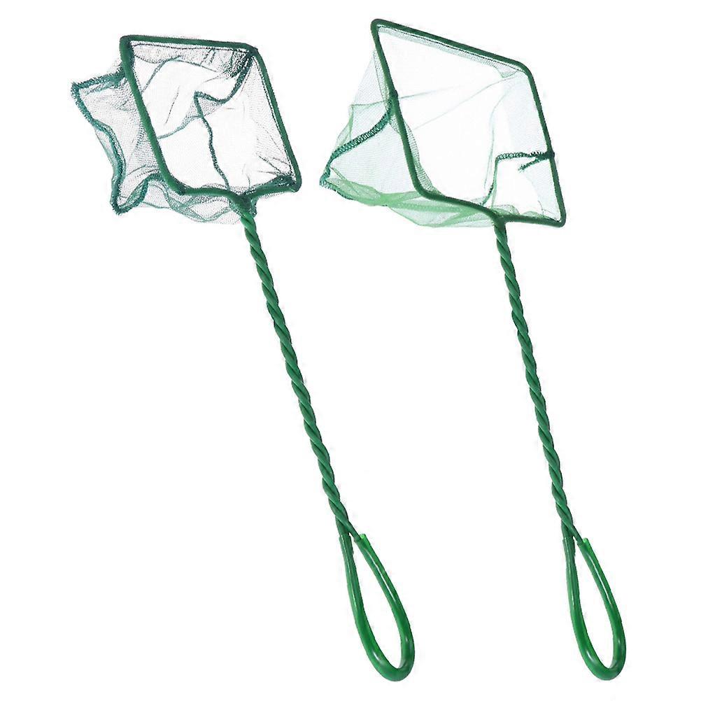 Aquarium Fish Net Set with Long Handle Durable Catch and Release Net for Fish and Leaf Removal