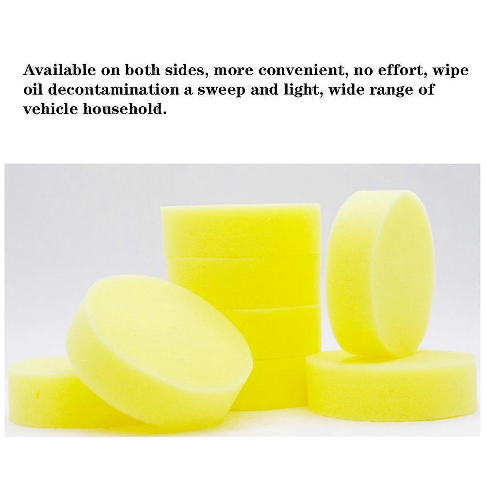 Car Cleaning Sponge Applicator Pads for Waxing and Washing 4Pcs Yellow
