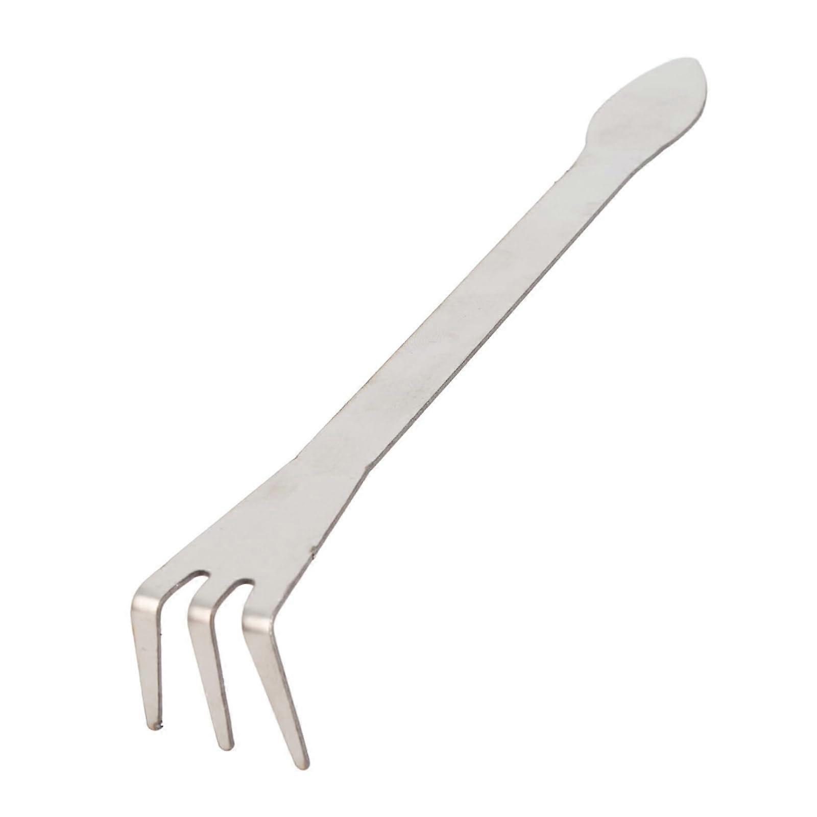 Lightweight Steel Bonsai Rake with 3 Tines, Ergonomic Handle for Easy Soil Loosening and Aeration in Gardening