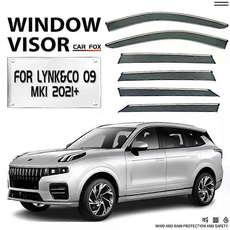 Ισχύει για 4/6Pcs Για: LYNK&CO 09 2021+ Γείσο παραθύρου αυτοκινήτου Στέγαστρα τέντας Παρμπρίζ Πλευρικό παράθυρο Βροχή Σκιά ηλίου Αξεσουάρ αυτοκινήτων
