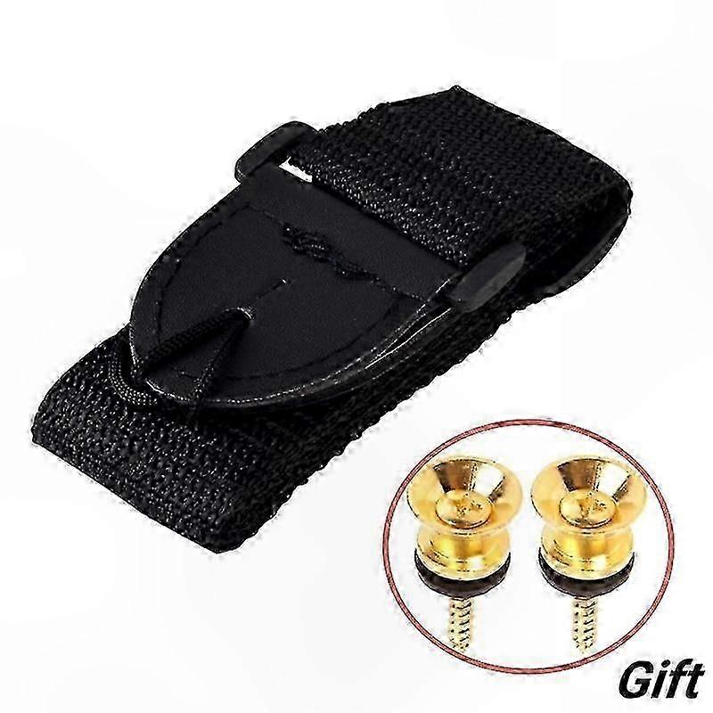 Adjustable Nylon Guitar Strap with Leather Ends, Fits 73-124cm