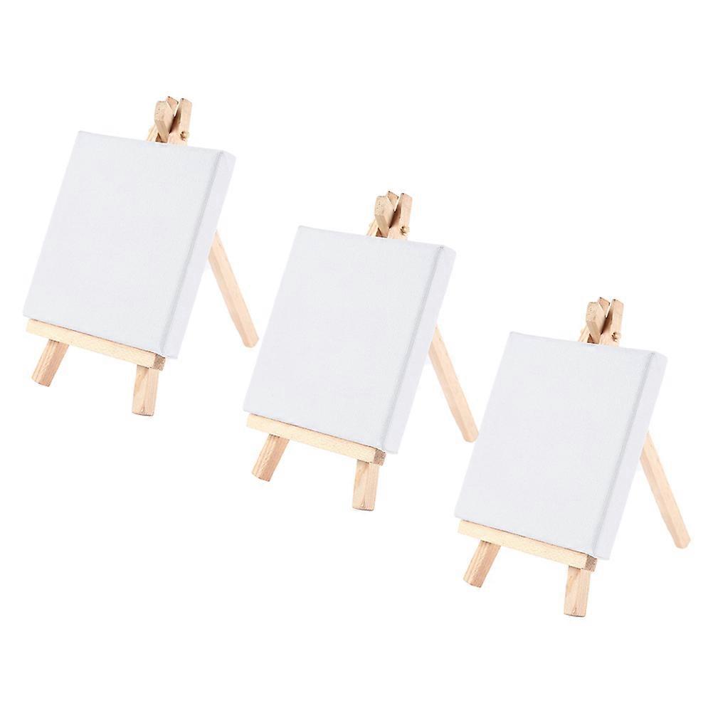 Triangle Easel Models Miniature Design For Photography Prop Wood Material 3Pcs