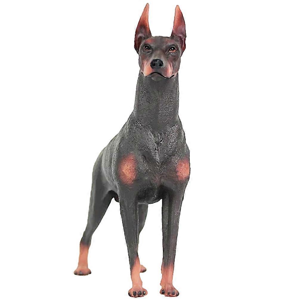 Dog Figurine Simulation Animal Model Brown Learning Prop 1Pack