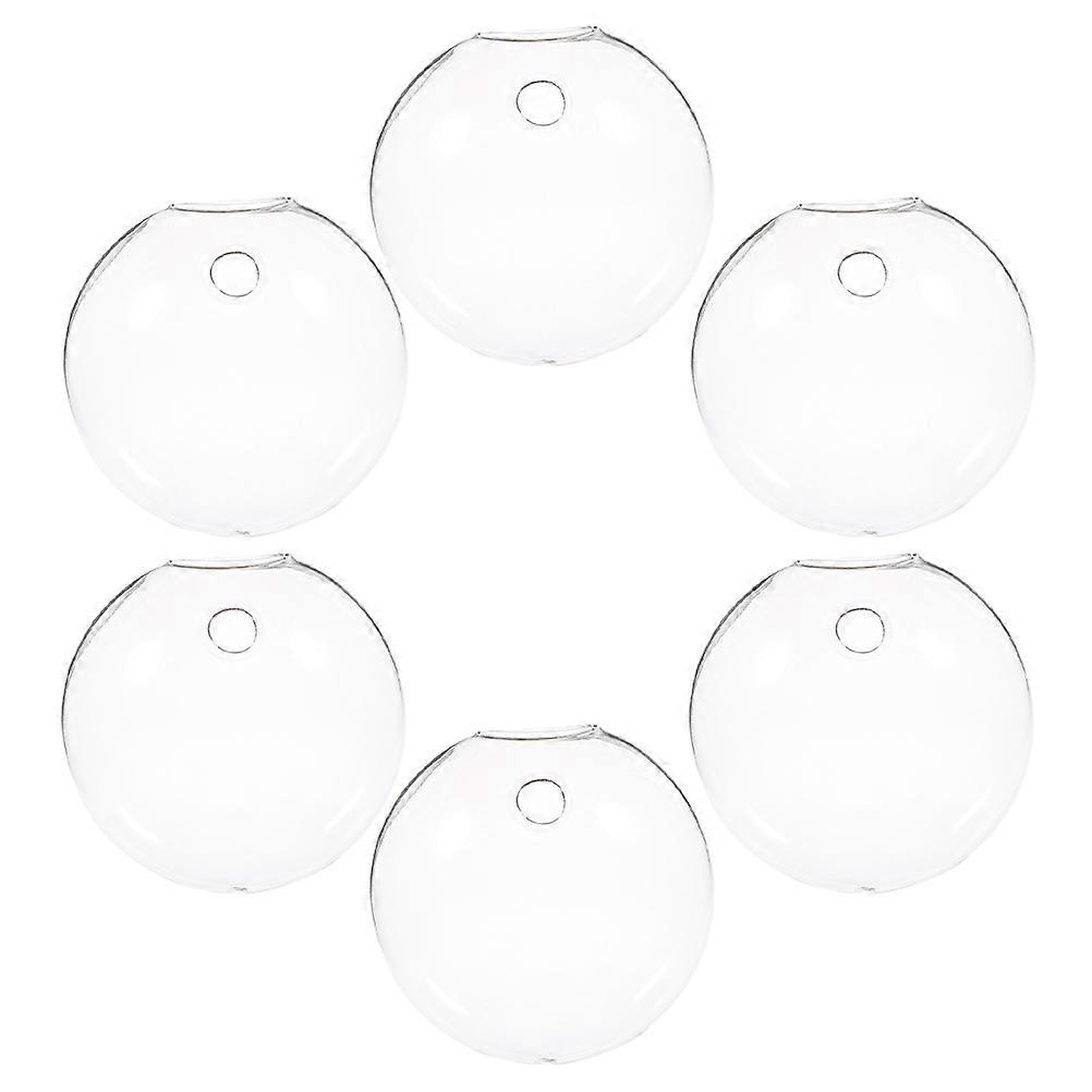 6pcs Wall Mounted Glass Vase for Hydroponic Plants Container