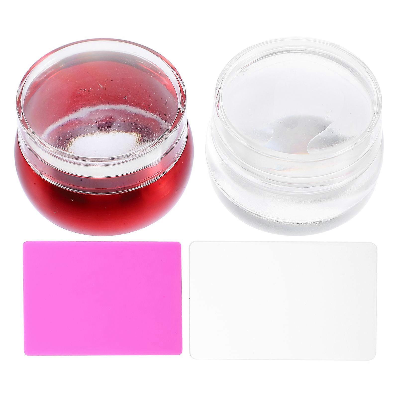 Stamp Tool Kit 2 Sets Designed For Manicure Enthusiasts Assorted Color Perfect For French Nail Tips Using Safe Materials