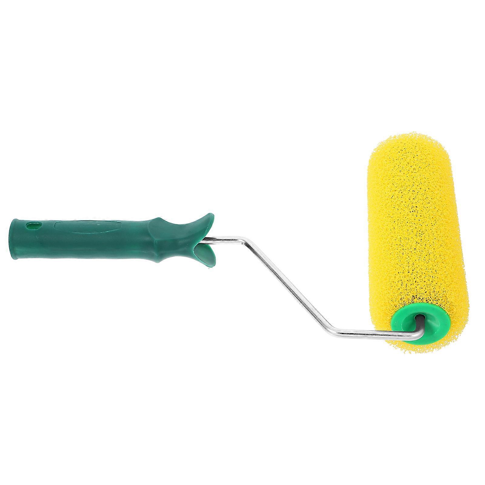 Textured Paint Roller for Wall Painting with Sponge and ABS Material Yellow Color Efficient and Sturdy Design 3.5 inches