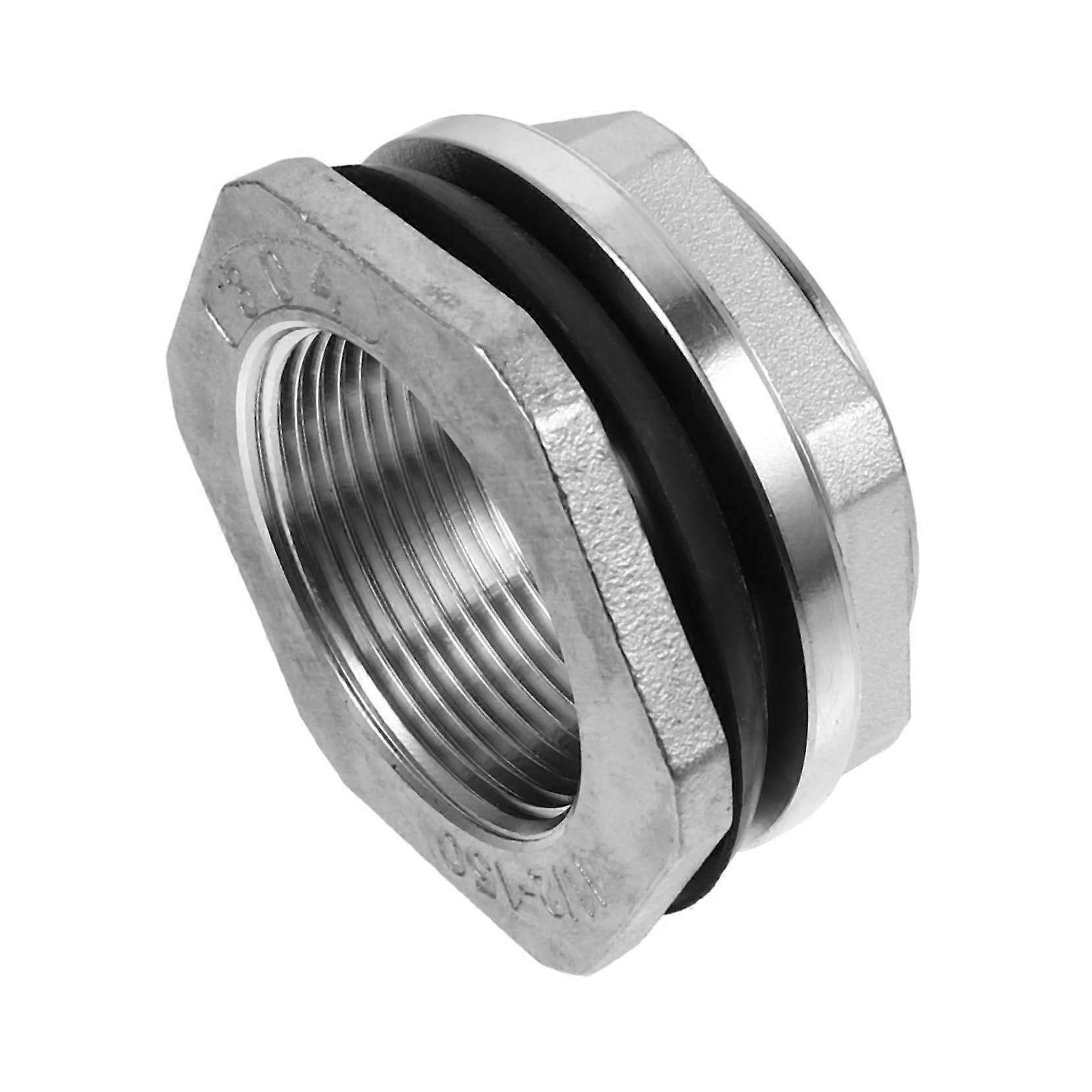 304 Stainless Steel Threaded Adapter for Water Tanks, Leak Bulkhead Fitting for Use in Aquariums