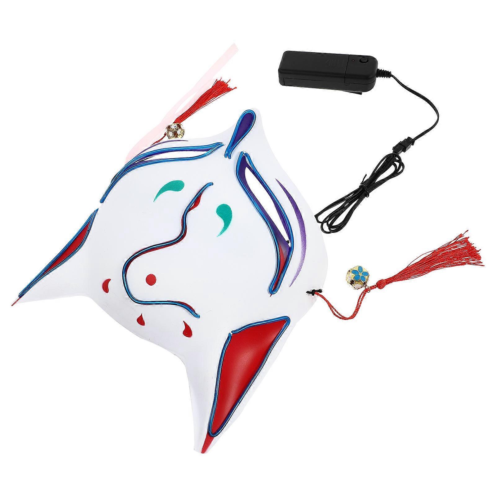 Lighted Mask For Halloween Party Use With Unique Fox Shape Perfect For Adults Participating In Costume Events 1Pcs