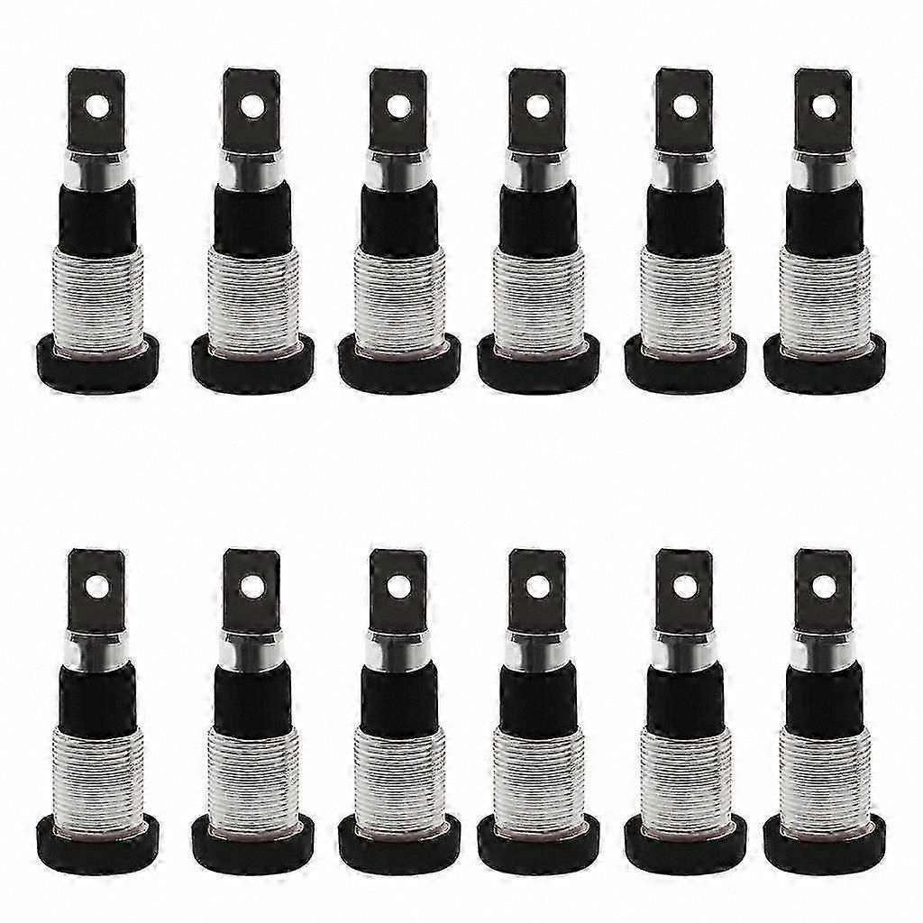 12pcs 4mm Banana Jack Socket Female Adapter Panel Mount Binding Post M4x28mm Perfect For Testing Equipments 30-60vdc