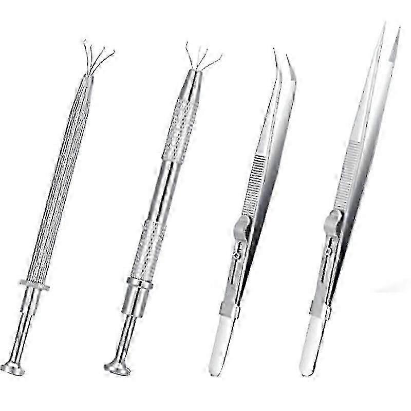 ملاقط متعددة الأغراض أداة المجوهرات حامل الأحجار الكريمة الماس المجوهرات ملاقط مجموعة من 4 ملاقط غرامة إضافية DS SZRH A-S