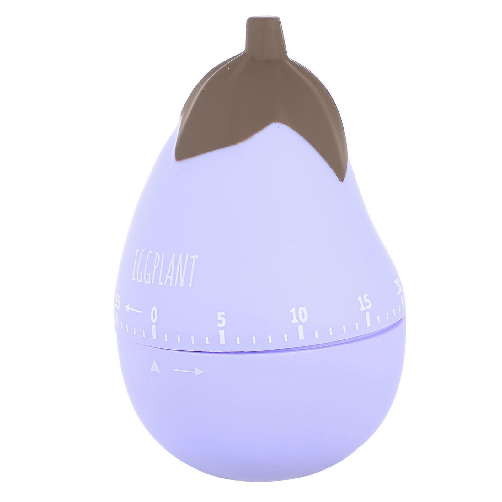 Eggplant Shaped Timer For Time Management And Kitchen Use 10.8X6.5X6.5CM Practical Design 1Pack