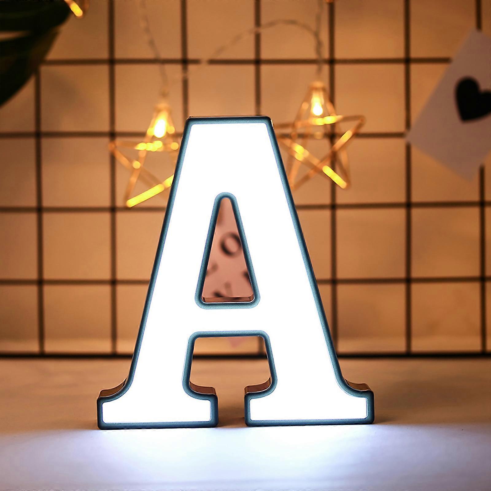 LED Letter Shaped Lights Wireless Alphabet Sign Wall Hanging Lamps Night Light for Café Wedding Birthday Christmas Bar Decorations