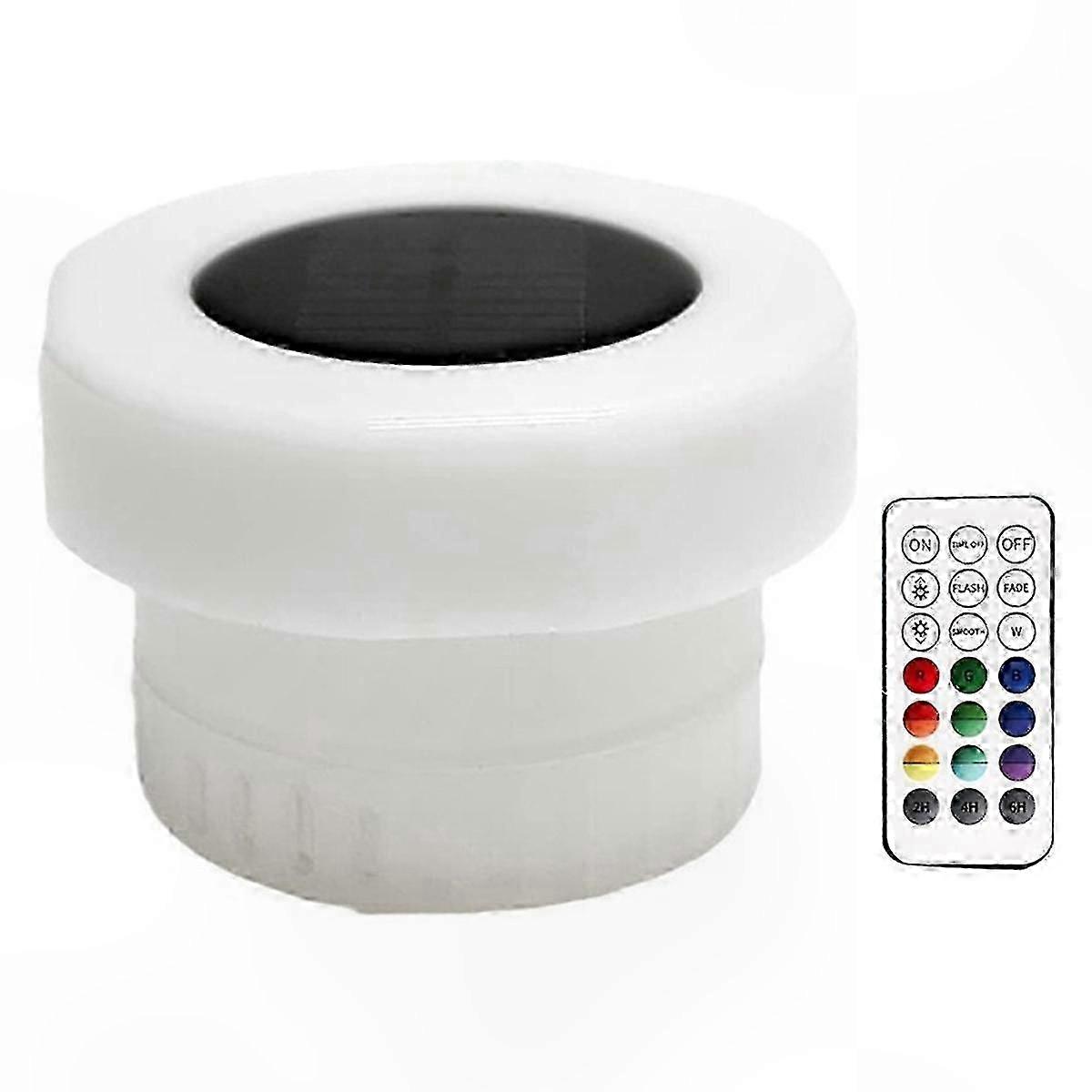 Solar-Powered Pool Chlorine Dispenser with LED Lights