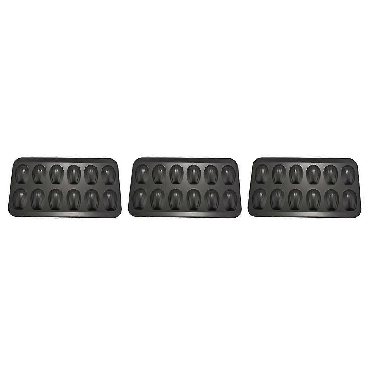 6 Packs Non-Stick Madeleine Pot, 12 with Shell Cake Baking Tray Chocolate Non-Stick Baking Tray, for