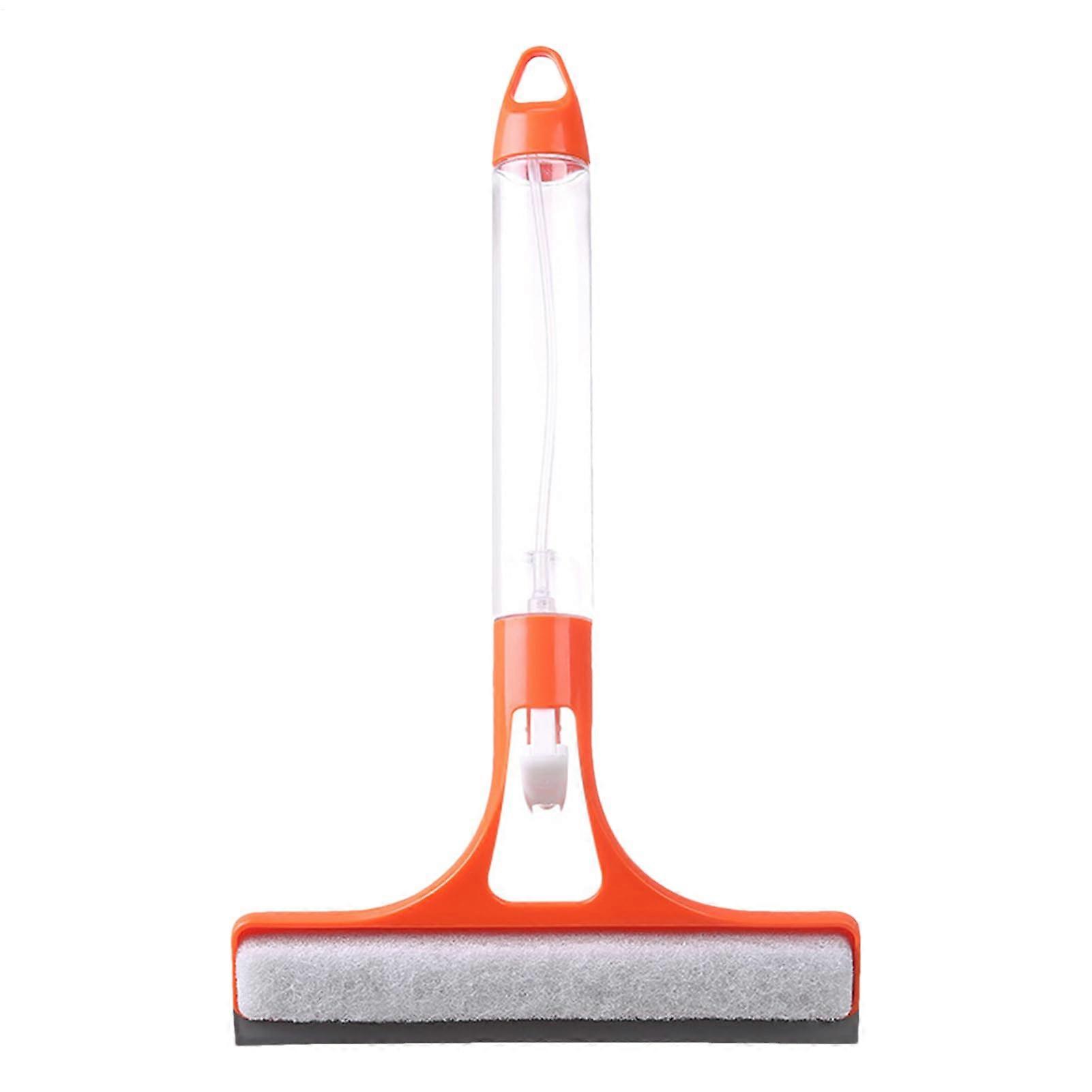 Clean the squeegee with water spray, glass window and shower door cleaner tool