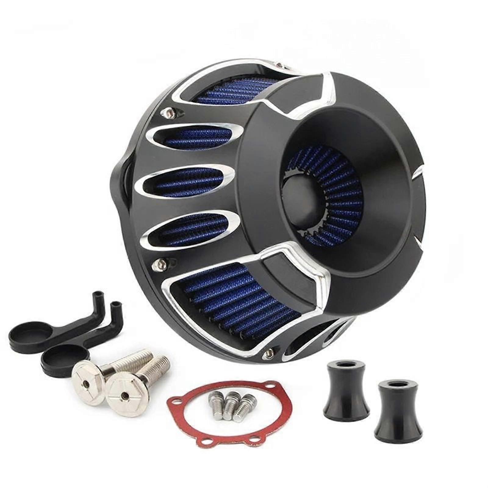 Air Filter CNC Air Filter Inlet Blue Compatible with Harley Sportster XL883 XL1200 Iron 883 48 72 1991-2021