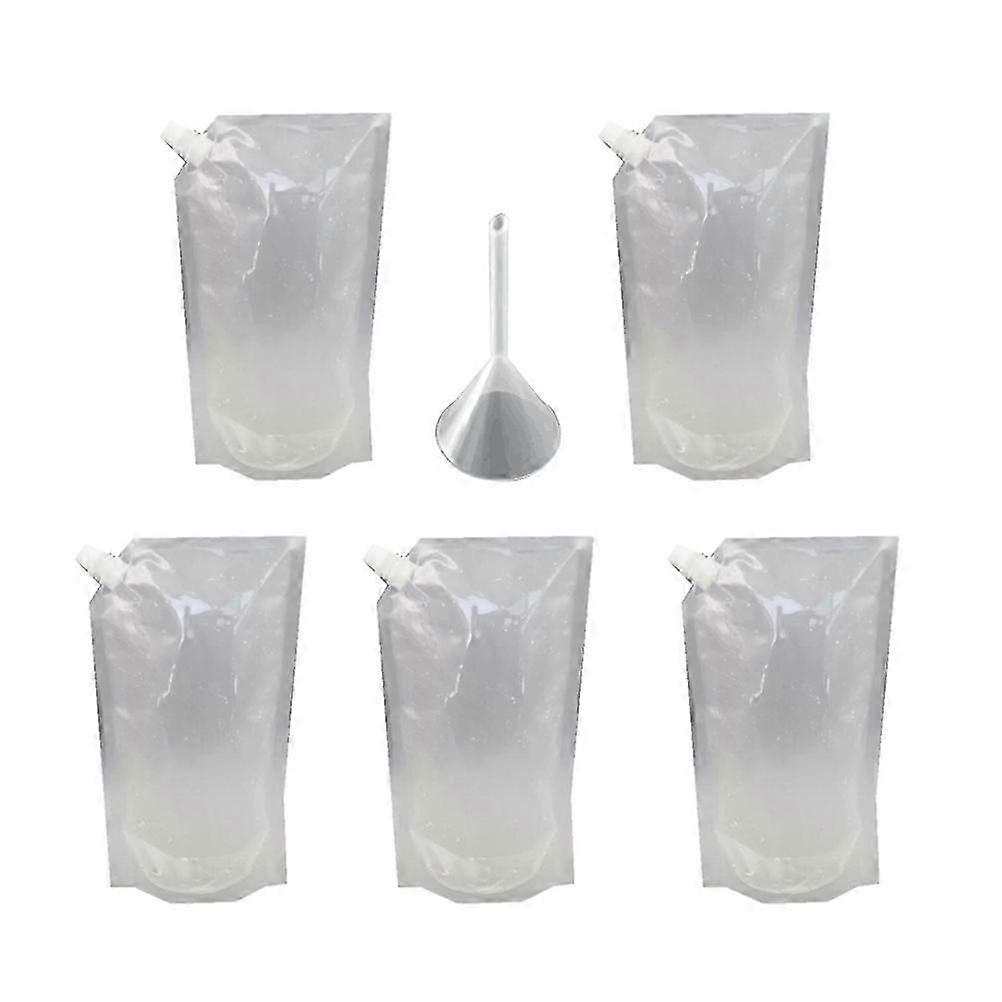 Drinking Flask Bags Clear Beverage Flasks Plastic Drinks Flasks for Camping No Leaks 210ml Small Size 10Pcs
