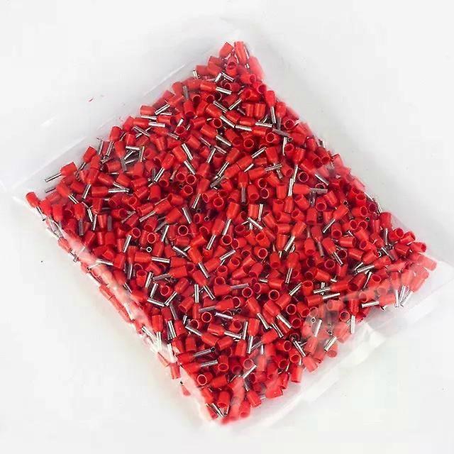 1000pcs/pack E0508 E7508 E1008 E1508 E2508 Insulated Stub Ends Terminal Block Wire End Wire Connector Terminal End for Electrical Cable