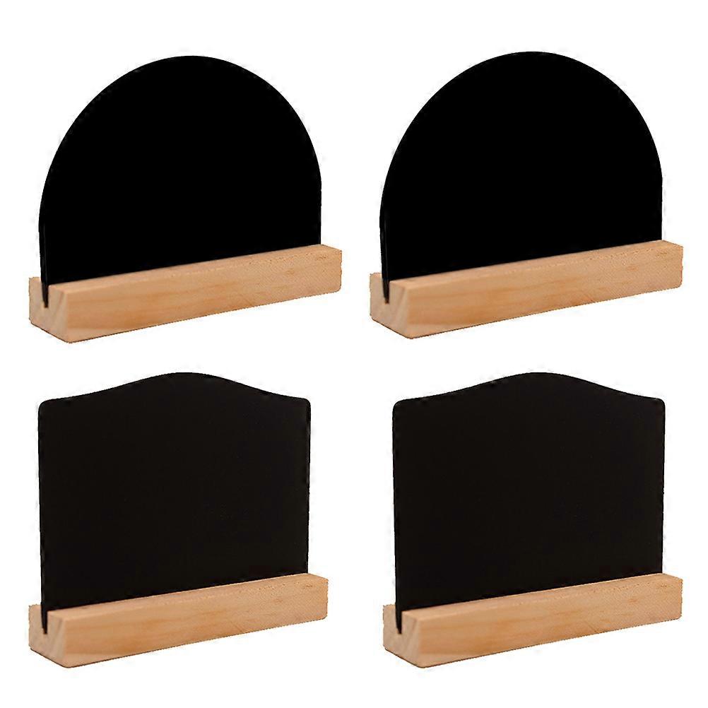 Small Semicircle Blackboard Display Sign For DIY Projects 10 X 7 X 2.4Cm Decoration 4Pcs