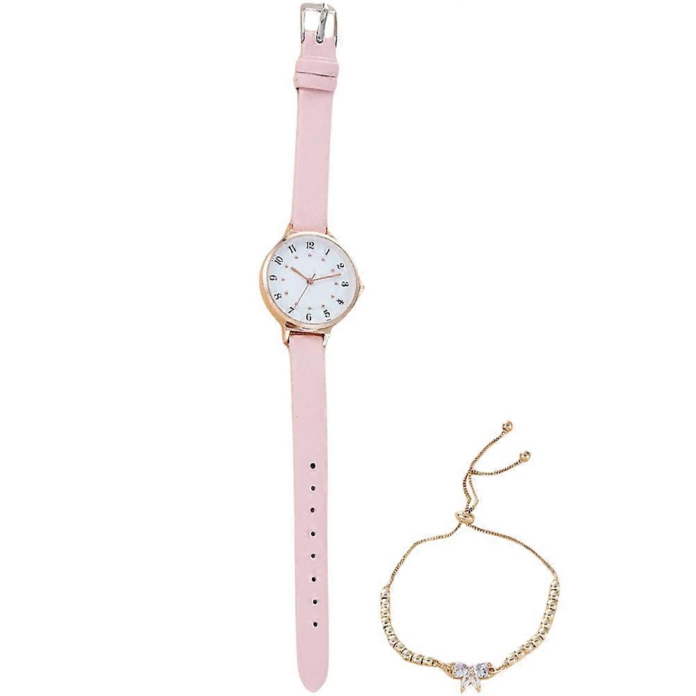 Fashionable Women's Watch Set Durable Alloy and PU Material Great for Decor Assorted Color 1 Set