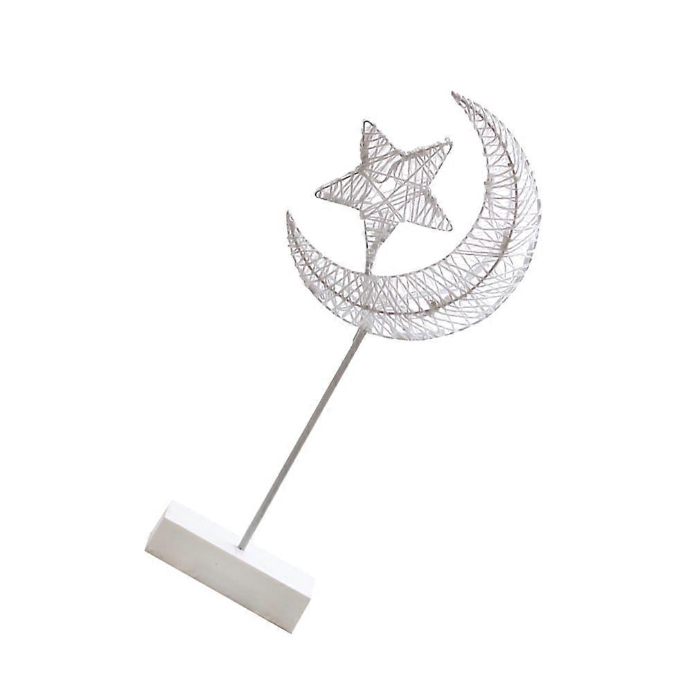 Aesthetic Table Lamp For Bedroom Study Christmas 40X20cm Rustic Moon Lamp With Warm White LED 1Set