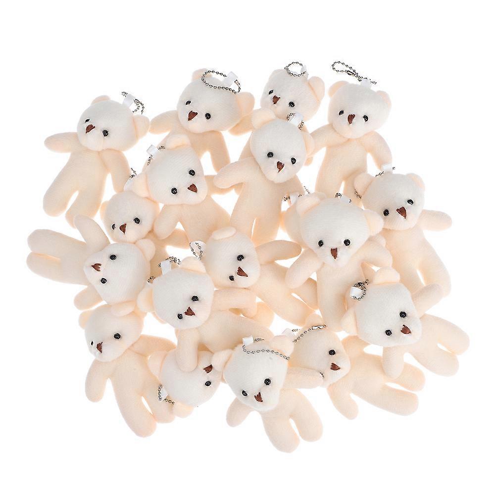 Pandantiv ursuleț de pluș, 20 buc. breloc la modă, ornamente de zi cu zi, bej, bumbac PP
