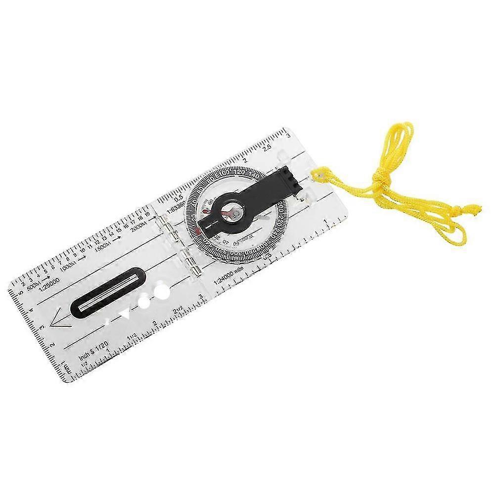 2025 Foldable Navigation Camping Baseplate Compass Ruler Map