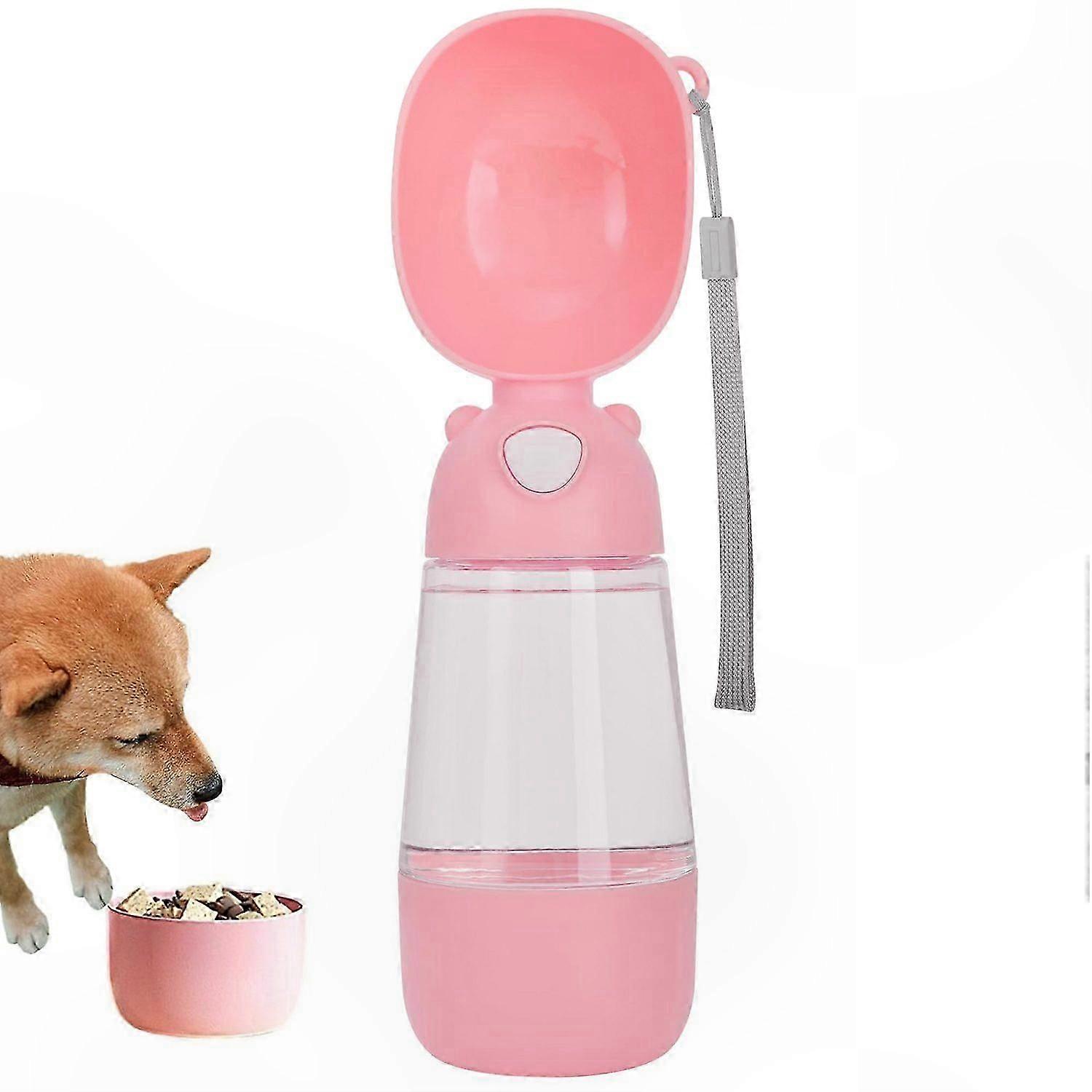 Portable Pet Hydration Kit with 200ml Feeding Bowl and 400ml Water Dispenser for Cats, Dogs, and Other Animals