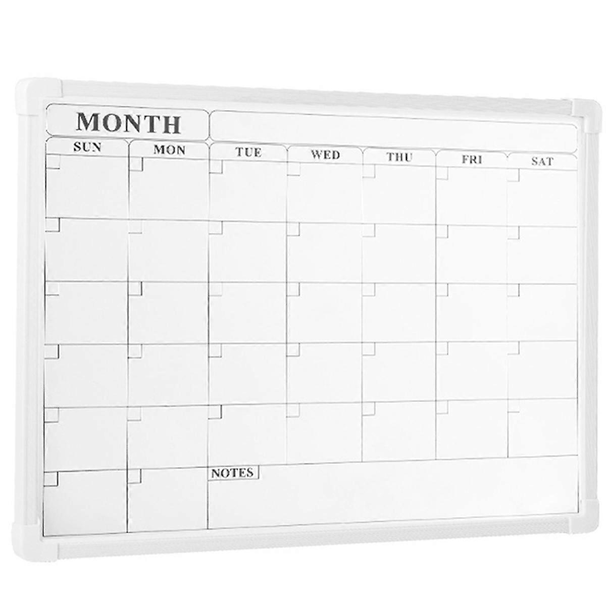 Monthly Whiteboard Calendar for Wall, Small 16In X 12In Dry Erase Board with Plastic Frame, Hanging Dry Erase Calendar