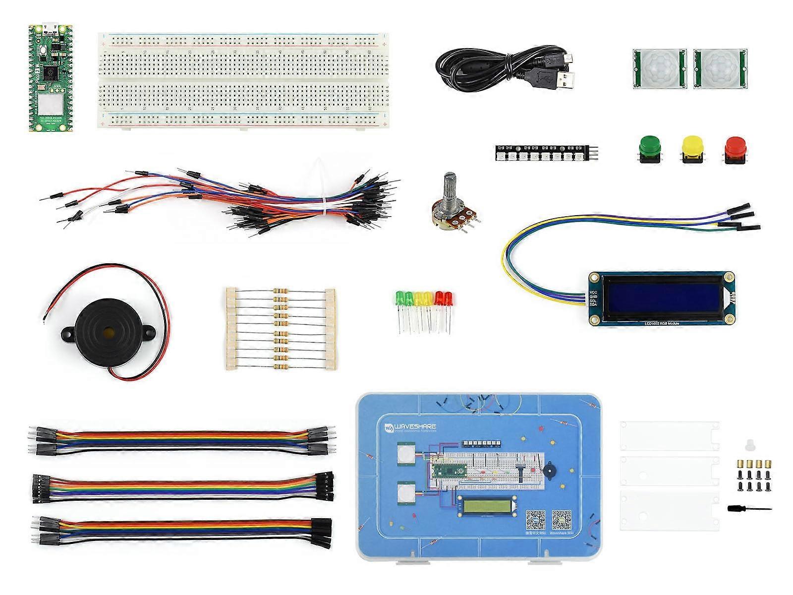 Basic Kit, Dual-Core Microcontroller Board with RP2350 Chip, WiFi and Bluetooth Support, Compact Design