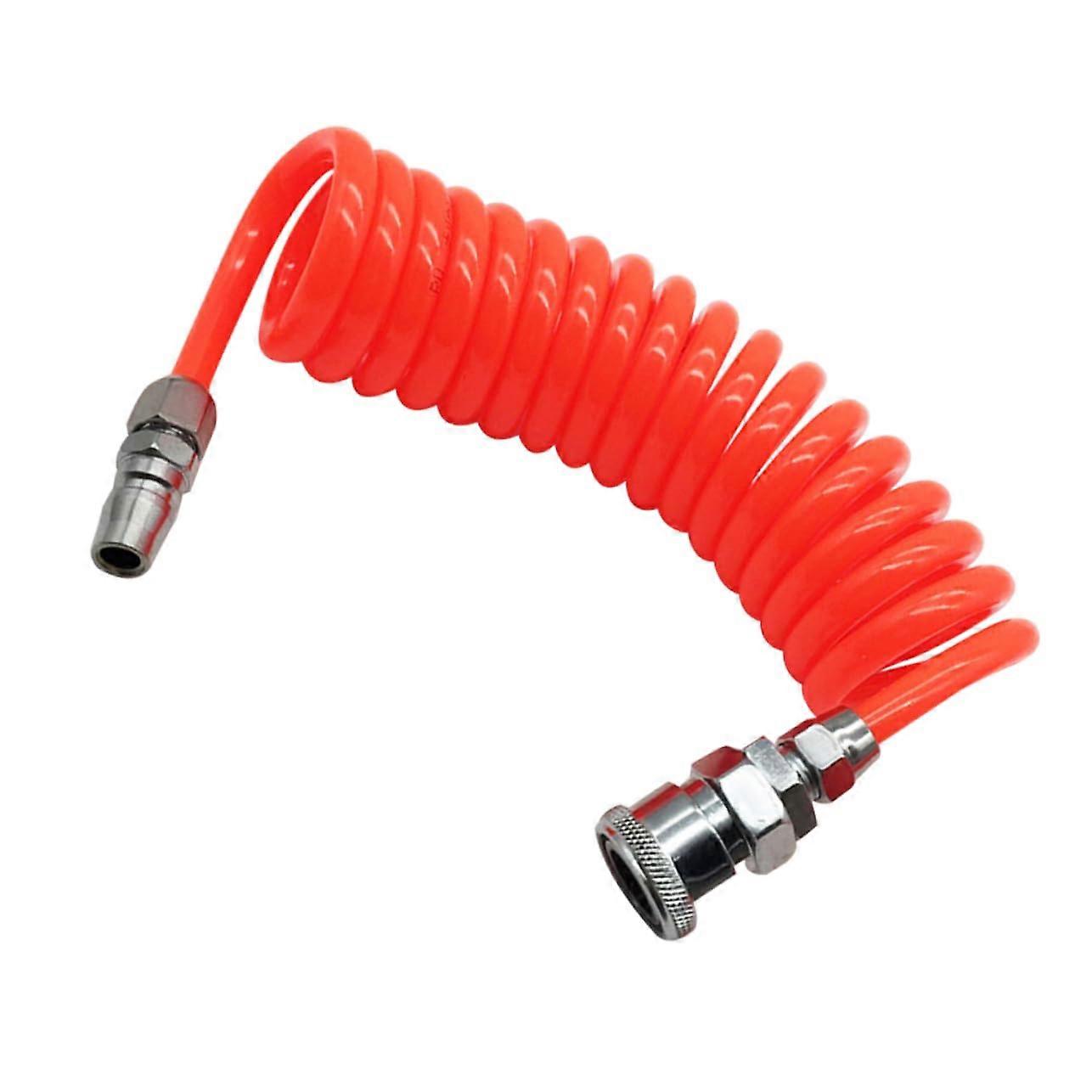 Flexible recoil air hose made of  for compressed air compressor, 5 mm x 3 metres, with standard connection, random color, ideal for air tools.