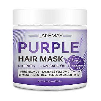Keratin Purple Hair Mask,Deep Conditioner and Toner for Blonde,Brassy Hair,Hydrating Repair Treatment for Damaged and Dry Hair,Moisture Conditioning f