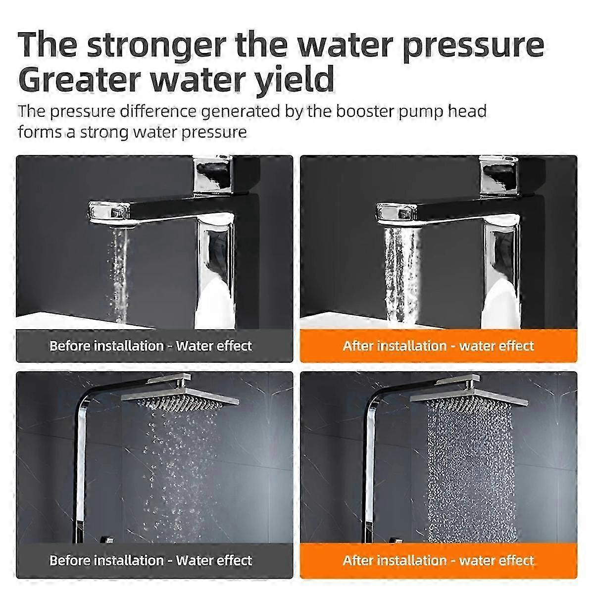 Household Water Pressure Booster Pump 24V Automatic Shower Water Pressure Booster Water Heater Shower Pump US-Plug