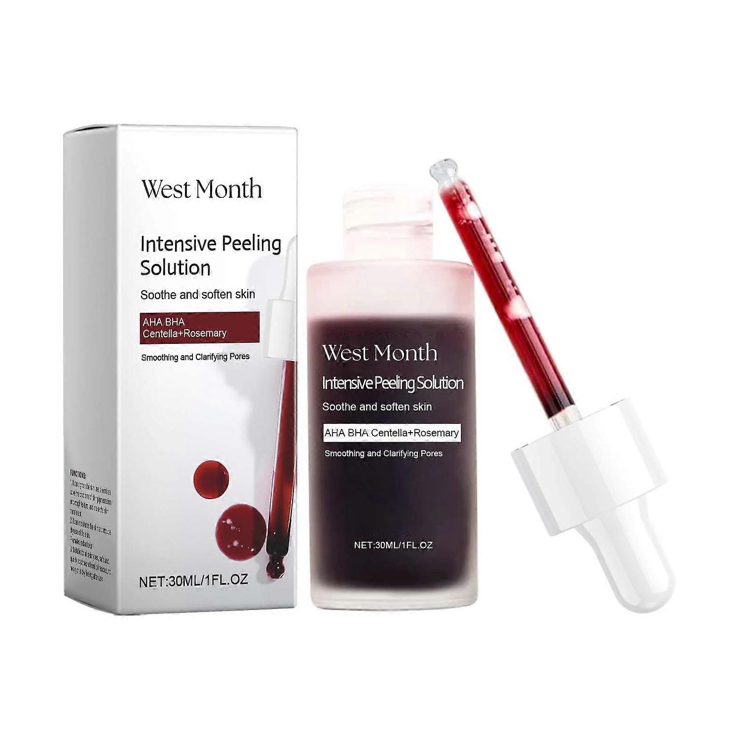 1-6x WEST&MONTH Exfoliating Brightening Serum 30ml Hydrating Cleansing Facial Care for Uneven Sk