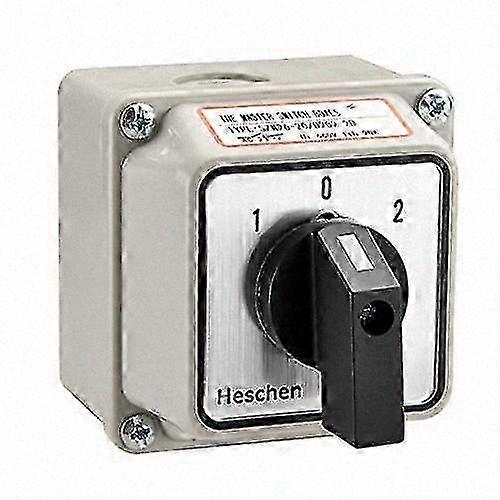 Universal Rotary Switch with Main Switch Outside Box, 660V 20A On-Off-On, 3 Positions 2 Phase 8 Terminals, CE Certified