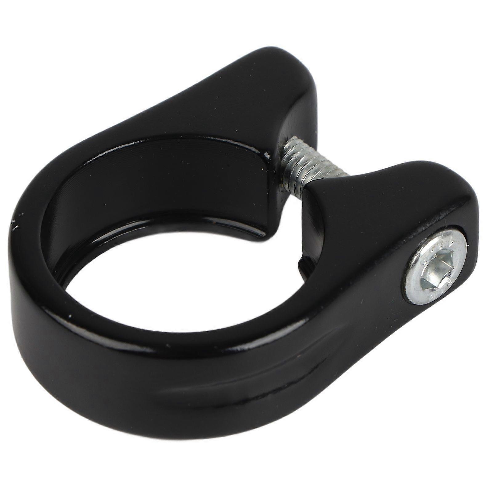 Black 31.8mm Bicycle Cycle Mountain Bike Riding Saddle Seat Post Clamp Mount SS