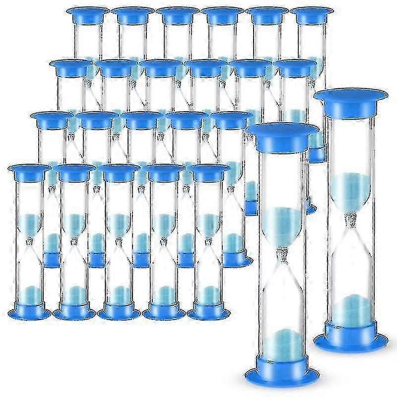 24 Pcs 2-Minute Acrylic Covered Sand Timer Hourglass for Kids, Classroom Timer
